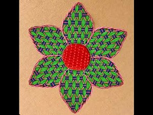 Flower Embroidery !!! Beautiful Flower Hand Embroidery Needle Work,Basket Waves Flower Embroidery