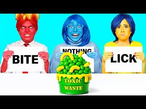 Bite, Lick or Nothing Challenge | Cool Food Tricks by BaRaDa Challenge