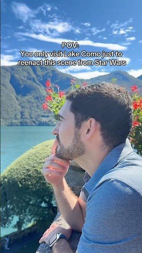 POV: Visiting Lake Como only to reenact the Star Wars scene 🌊⚔️ #LakeComo #starwars #italytravel