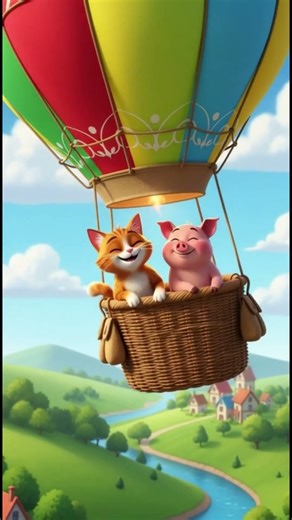 🐱🐷 The Cat and the Pig’s Fun Adventure 🎈 | Please Like 👍