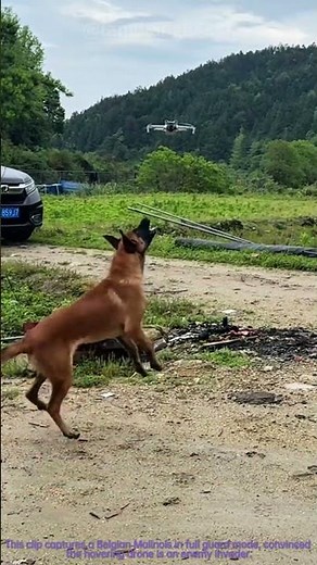 K9 vs. Drone: Protective Dog Takes on the "Air Intruder"