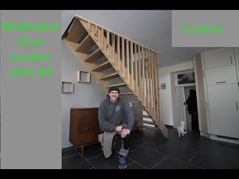 comment poser un escalier droit