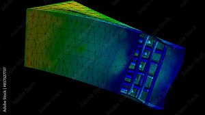 Mechanic simulation engineering - Stress and breakpoint analysis of giant box under force and moment conditions