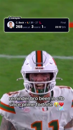 bro might genuinely get drafted by the vikings 😭 #carsonbeck #miamihurricanes #collegefootball #cfb #fyp