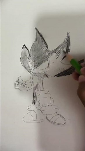 Dark Sonic Pencil Drawing ✏️ | pencil drawing for kids to learn easy ! #Shorts #Sonic sketch