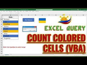 Excel Query: Count Colored Cells