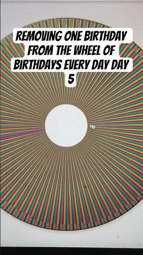 spinning a wheel of birthdays and removing one until one birthday remains day 5. #wheel #spin