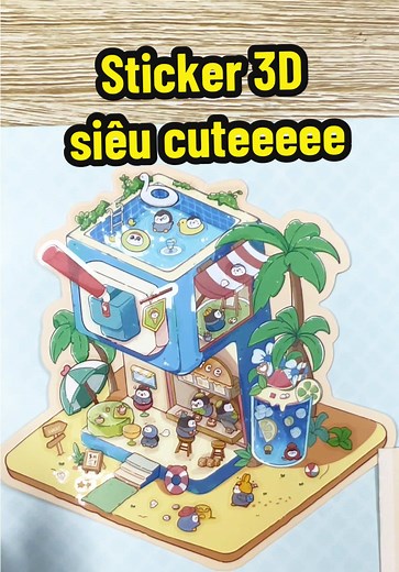 Sticker 2D là xưa rồi, sticker 3D chơi là mê mãi lunnnn #xaykenhtiktok #xuhuong #dochoi #vanphongpham