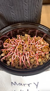 79K views · 299 reactions | holiday chex mix in a crockpot!  she makes a delicious chex mix in a crockpot for the holidays This original video was produced by Network Media, LLC and Hanna and Zechariah | Crafts Hacks and Laughs | Facebook