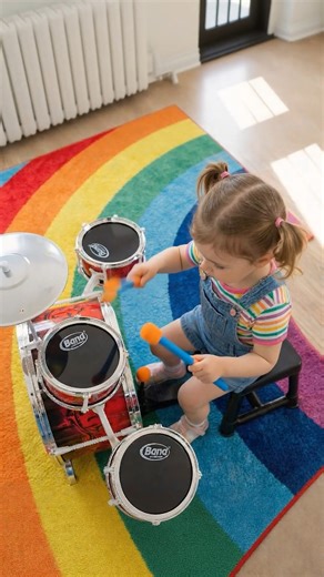 The Magic Toy Shop - Childs Drum Playset Kit With Stool #themagictoyshop #product #drumset #childrenstoys #giftideas #musicalinstrument #ad #aivideo | The Magic Toy Shop | Facebook