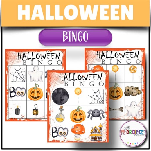 Halloween Party Fun Bingo Game Activity | 30 Printable Bingo Boards