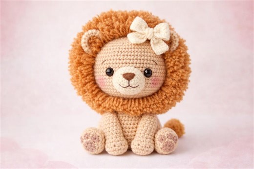 Crochet Lion Pattern | Fluffy Lion Amigurumi | Cute Seated Lion Plush | Baby Nursery Toy | Easy Crochet Animal PDF - Etsy