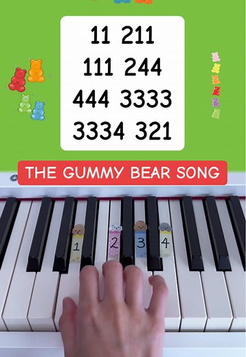 Learn The Gummy Bear Song: Easy Piano Tutorial