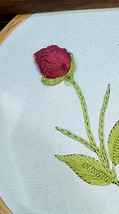 Elegant hand embroidery 🪡 #ytshorts #fblifestyle #handembroidery #flowers #tutorial | soni's art & creations