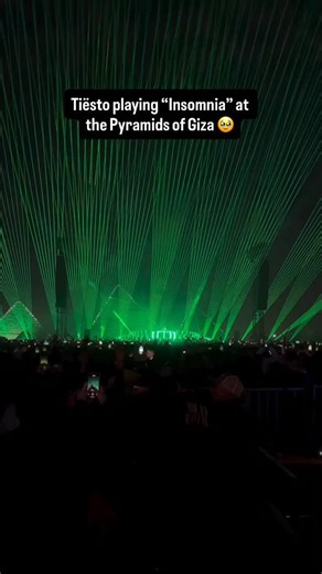Techno Rave TV on Instagram: "The lasers and pyrotechnics are on another level, and hearing Insomnia at the Pyramids must be something else… 🔥✨ Tiësto delivered a historic performance at the Pyramids of Giza, transforming one of the most iconic locations in the world into the setting for a truly exceptional electronic music show. The combination of music and heritage created a moment that went far beyond a conventional DJ set. 🔺✨ The production reached another level, with an overwhelming displ