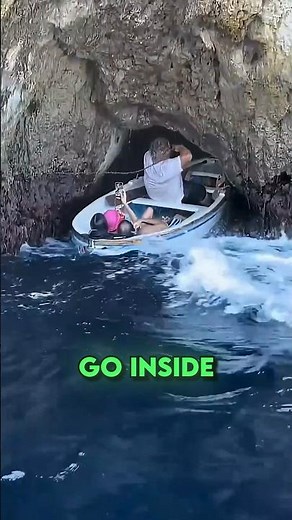This Deadly Cave Has Magical Blue Water 😱 #HiddenPlaces #DangerousAdventure #BlueCave