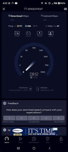 Verizon straight talk by Verizon speed test