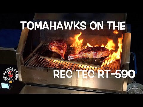 Prime Tomahawk Ribeyes! Rec Tec 590! Grill Grates for the Perfect Sear!