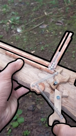 simple sample design trigger mechanism wooden slingshot