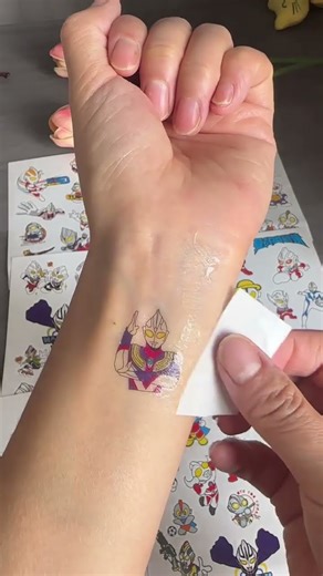 Ultraman Waterproof Sticker Cartoon Tattoo Waterproof Sticker Children's Waterproof Sticker