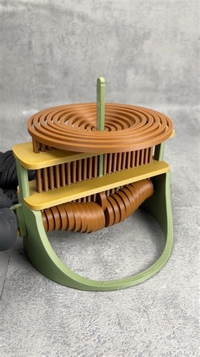 Wave Automaton🤩#layerworks #wave #waves #fidget #3dprinting Makerworld model number: 476711