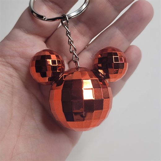 Vintage Red Disco Mickey Mouse Keyring, Walt Disney, Disney Keychains, Bag Charms, Vintage Disney, Disco Ball, Vintage Mickey Head - Etsy