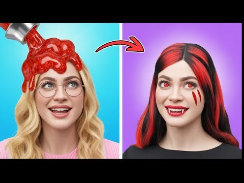 WHAT IF MY FRIEND A VAMPIRE? 🧛🏻 Epic Vampire Makeup Transformations Challenge!