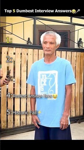 Top 5 Dumbest Interview Answers Ever 😭🎤 #top5