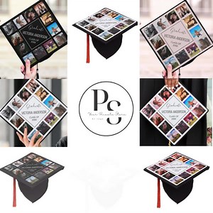 Custom Photo Collage Graduation Cap Topper: Personalized Grad Gift - Etsy