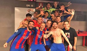 BT Sport studio erupts after Barcelona's dramatic late winner