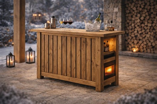 Outdoor Wooden Bar Station Plans – DIY Garden Patio Bar PDF Blueprint - Etsy