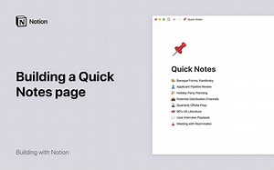Notion官方教程-快速笔记(Quick Notes)