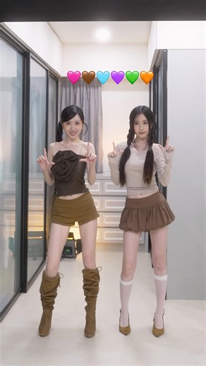 Your fav color? 🩷🤎🩵💜💚🧡 #colormixing #trending / Sandy&Mandy