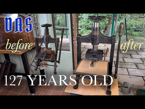 Restoring an 1898 Gas Fired Bookbinding Blocking Press