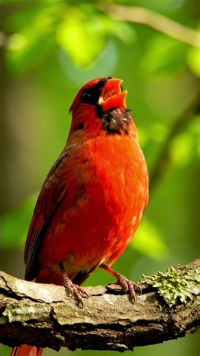 Northern Cardinal Singing | Stunning Red Bird in Nature Shorts