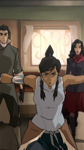 Korra doesn't know how to use doors...
