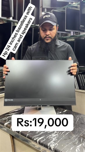 HP 24 Inches Bazelless LED with Camera and Speakers