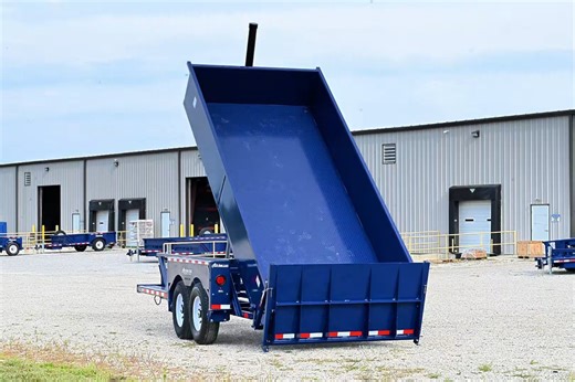 INTRODUCING THE ALL-NEW [ 3D-14 ] A larger, stronger, and more durable drop-deck and dump model built for even more demanding jobs. This hybrid trailer lowers flat to the ground for safer, easier, and faster loading/unloading, then transforms into a full-capacity dump trailer in seconds. With a 12,000 lb load and dump capacity, it’s perfect for hauling your skid steer to the job site, and then loading, transporting, and dumping heavy debris or materials with ease. Featuring a dual fold-down/spre