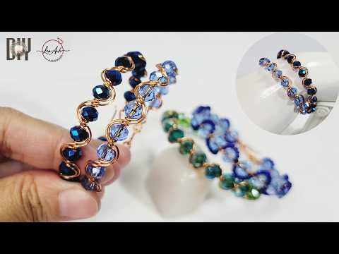 Wavy Bracelet | Simple wire jewelry making with bead 1143