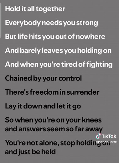 Practice English Through Christian Music with 'Just Be Held'