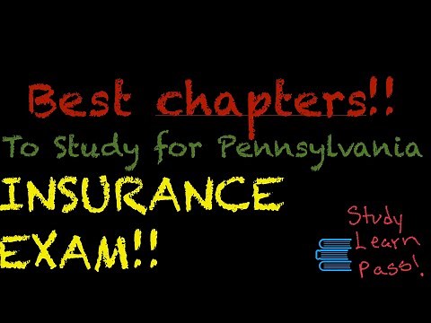 How many questions from each chapter for Life insurance exam Pennsylvania