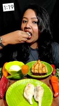 Momo, Samosa, Rasgulla eating challenge #shorts #ppeats #momos #samosa #sweet