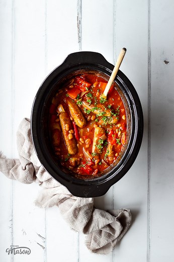 Easy Slow Cooker Sausages Casserole Recipe