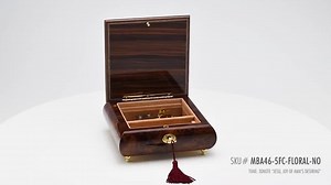 Handcrafted Floral Inlay Music Box With Lock - Sorrento Italy - Etsy