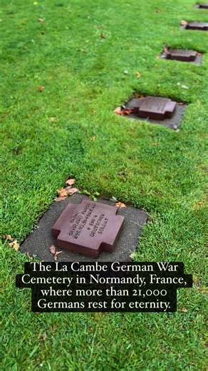 225K views · 5.8K reactions | The La Cambe German War Cemetery in Normandy, France, where more than 21,000 Germans rest for eternity. #lacambe #Normandy #WWII #GermanWarCemetery #WarGraves #Remembrance #Peace #History #BattleOfNormandy #NeverForget | Walk Among Heroes | Facebook