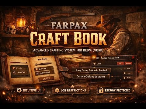 Farpax Craft Book - Advanced Crafting System for RedM/FiveM