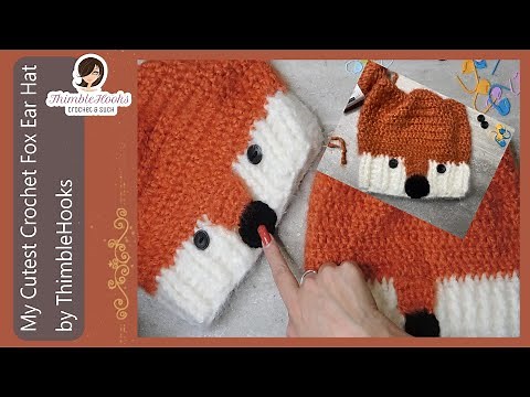 🦊 FOX EAR HAT 🦊 Crochet My Cute New Fox Ears Beanie / Tutorial How To