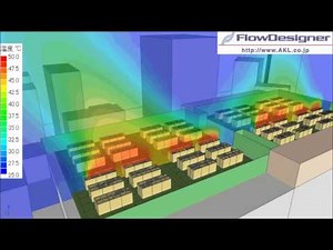 FlowDesigner "Heat analysis for air-conditioning outdoor units with external wind"