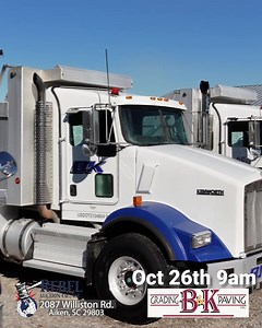 Tomorrow 9am !!! . FLEET REDUCTON AUCTION.. B&K Grading and Paving, LLC Thursday Oct 26th 9am 2087 Williston Rd Aiken, SC Stephen Watson https://www.rebelauction.net/listing/b-k-grading-paving | Georgia Drone Pros, LLC | Facebook