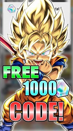 FREE 1000 CC PROMO CODE!! Redeem it NOW! #dragonballlegends #dbl #dblegends